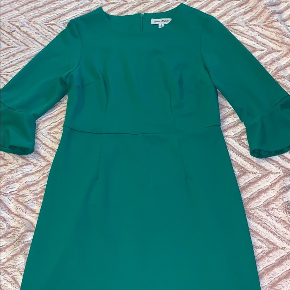 Green work dress